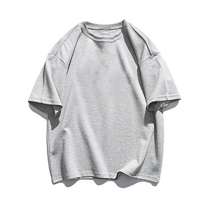 T-shirts en coton de haute qualité 240 g/m², style vintage oversize à épaules tombantes, streetwear, avec logo personnalisé, pour hommes, vente en gros, tissu jersey vierge - Product Image 1
