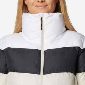 Warm padded puffer jacket womens regular size <b>quilted</b> coat long sleeve winter outerwear zip up lightweight inner - Product Image 5