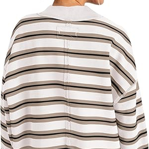 Women Mock Neck Sweatshirt Heavyweight Lined Streetwear Fashion Pullover - Product Image 6