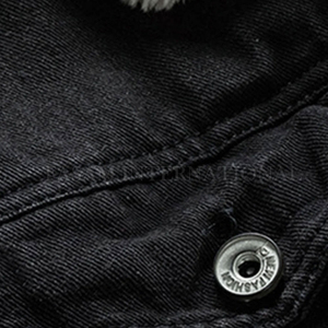 Wholesale Custom Men's Acid Wash <b>Button</b> <b>Jeans</b> Jackets Solid Color Eco-Friendly Vintage Cotton Outerwear Coat - Product Image 3