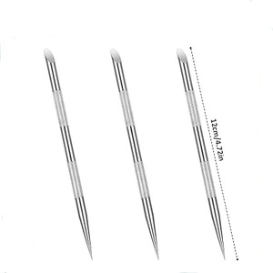 Juego de Herramientas de Acero Inoxidable de Doble Punta para Limpieza de Uñas y Cutículas, 12 cm, Reutilizable, Empujador de Cutículas con Diseño de Doble Cabeza - Product Image 1