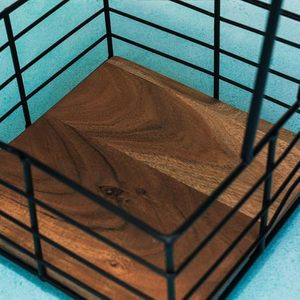 Eco friendly wooden storage <b>basket</b> farmhouse style wooden <b>basket</b> organizer decorative wooden <b>basket</b> for living room - Product Image 2