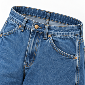 Custom Wide Leg Denim Pants <b>Mens</b> Loose Fit Utility <b>Jeans</b> Heavyweight Washed Cotton Streetwear Trousers Factory Wholesale - Product Image 6