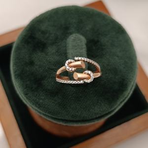 18K Solid Gold Diamond Open Wrap <b>Ring</b> Modern Nail Inspired Design Pave Set <b>Statement</b> <b>Ring</b> for Women Elegant Party Finish Gift - Product Image 3