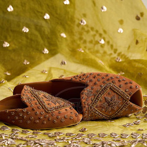 Khussa pour femme sans talon, léger, personnalisé, tendance, antidérapant, imprimé, en similicuir, fait main, toutes saisons - Product Image 3