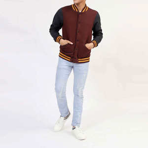 Customizable American Baseball Uniform Unisex Winter <b>Fleece</b>-<b>Lined</b> Breathable Varsity <b>Jacket</b> with Front Logo Casual Top - Product Image 1