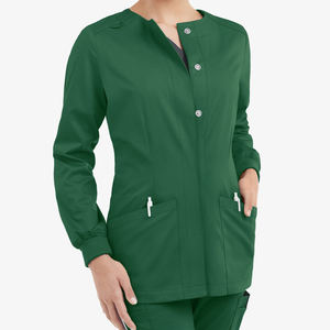 Blousons médicaux personnalisés avec logo imprimé ou brodé, fermeture à boutons-pression, manches longues, poignets côtelés, commandes en gros OEM - Product Image 1