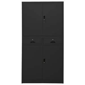 Anthracite 35.4"x15.7"x70.9" Steel Office Cabinet Filing Cabinets - Product Image 2