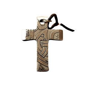 Handcrafted Viking Cross Pendant Necklace Vintage Norse Style Metal Amulet Cord Prime Crafts International OEM 1 Year Warranty - Product Image 1