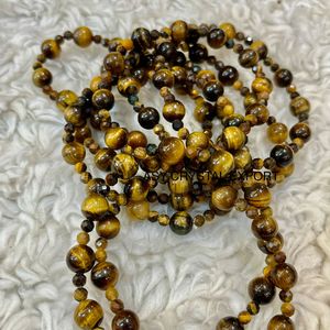 Bulk Natural Tiger Eye Stone <b>Bracelet</b> Handmade <b>Beaded</b> Crystal <b>Bracelet</b> Adjustable Healing Gemstone Jewelry For <b>Men</b> Women - Product Image 6