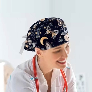 Bonnets chirurgicaux personnalisés avec logo OEM pour hommes et femmes – Élégants, élastiques, ajustables, en mélange coton-soie, pour hôpitaux et instituts de beauté - Product Image 3
