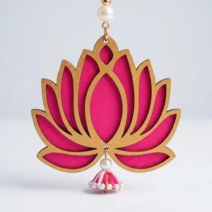 Élégante Guirlande Perlée Rose Lotus à Suspendre pour Décoration Murale, Portes, Fenêtres, Festivals, Mariages et Présentoirs Décoratifs - Product Image 4