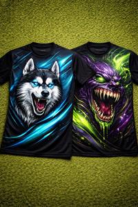 Camiseta de Hombre OEM Cómoda de Corte Regular, Ligera, de Secado Rápido, Talla Personalizada, para Verano, Informal, para Actividades al Aire Libre, con Estampado Animal en la Parte Delantera - Product Image 2