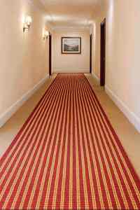 PVC Eco-Friendly Handmade <b>Rug</b> with Striped Pattern and Latex Backing for Home & Hotel Flooring - Product Image 2