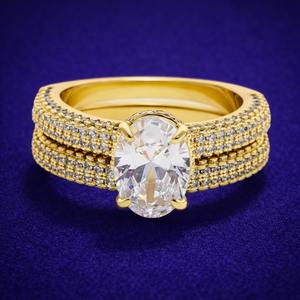 แหวนหมั้นเพชรทรงรัศมีสีเขียวมรกต แหวนค็อกเทลเงินแท้ 925 ประดับเพชรสีน้ำเงิน ของขวัญวาเลนไทน์สำหรับขอแต่งงาน - Product Image 2