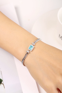 Pulsera de Plata 925 con Diamante Cultivado en Laboratorio, Corte Esmeralda, Certificado IGI, Lujosa, para Uso Diario de Mujer - Product Image 6