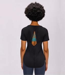 Ensemble de yoga 2 pièces pour femmes, taille haute, effet froncé aux fesses, leggings et pantalon, Spandex/Nylon, haute qualité, personnalisable - Product Image 2