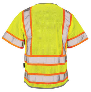 Chaleco Reflectante de Alta Visibilidad para Hombre, Transpirable, con Logotipo Personalizado, para Trabajo Táctico, Seguridad, Industria y Construcción - Product Image 4