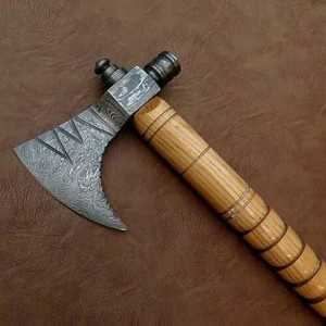 OEM Handmade Damascus Steel Tomahawk <b>Axe</b> Custom Tactical Hunting <b>axe</b> With Wooden Handlel <b>Viking</b> <b>Axe</b> In 100% High Quality - Product Image 4