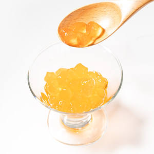 Billes de gelée de pêche cristallisées - Ingrédients pour bubble tea en provenance de Taïwan pour desserts et friandises glacées - Product Image 1