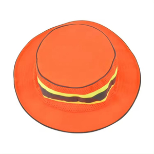 Sombrero de Seguridad Reflectante de Alta Visibilidad con Ala Ancha, Malla Transpirable, Protección Solar, Correa Ajustable para la Barbilla, Venta al Por Mayor OEM - Product Image 1