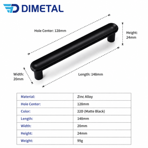 Factory Price Modern <strong>Black</strong> Zinc Kitchen Furniture Cabinet Handle and <strong>Door</strong> <strong>Knob</strong> Drawer Pulls for Outdoor Dresser - Product Image 4