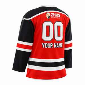 Maillots de sport en polyester de haute qualité, maillot de hockey sur glace, impression par sublimation personnalisée, logo brodé, maillot de hockey sur glace - Product Image 3