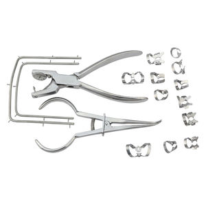 Kit dentaire manuel en acier inoxydable, instruments chirurgicaux incluant un kit de barrage dentaire, un cadre, des pinces, des crochets, un perforateur, certifié CE par Grip Surgical - Product Image 4
