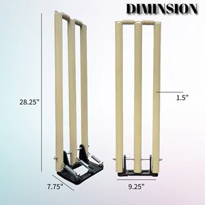 Premium Quality Cricket Wickets Set Durable Wooden Stumps & Bails for Professional Match Play Equipment - Product Image 6