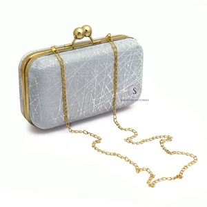 New arrival designer Criss Cross Silver Clutch Women Purse Evening Clutch <b>Bag</b> with Detachable Chain Strap for women Hand <b>Bag</b> - Product Image 4