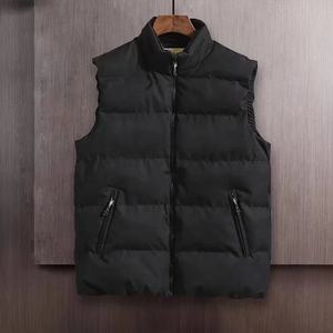 Quality <b>Men's</b> Winter <b>White</b> Puffer <b>Vest</b> Big Size Solid Cotton Sleeveless Jacket with Breathable Feature Waistcoat - Product Image 4