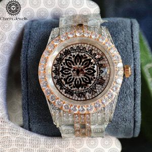 Reloj de Lujo Charm_Jewells para Mujer, de Acero Inoxidable con Diamantes, Análogo Redondo de Cuarzo, 38mm, Cierre Plegable, Estilo Moderno - Product Image 2