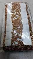 Dentelle à sequins Kushang Textile, broderie africaine miroir faite à la main, motif floral, couleur personnalisée, tissu en filet, garniture de perles/Jarkan, douce