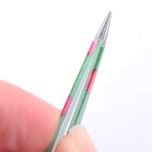 Pince à épiler pointue en acier inoxydable pour sourcils et cils, réutilisable, durable, à la mode, ANAAIF - Product Image 5