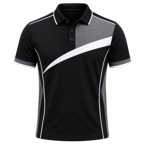 T-shirt Homme Manches Courtes Uni Respirant Séchage Rapide Sportif en Tissu Jersey Polyester/Coton Noir Gris Blanc - Product Image 1
