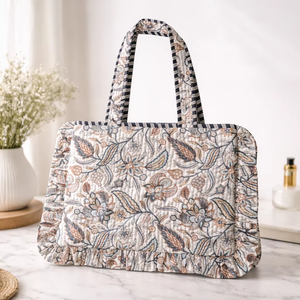 Bolso para Portátil Acolchado con Estampado Floral de Algodón Creem para Mujer, con Correa para el Hombro y Bonito Diseño con Volantes - Product Image 1