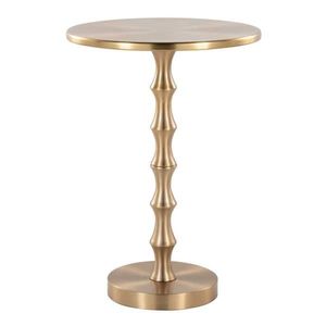 Table d'appoint polyvalente en métal finition dorée, meuble élégant, accent décoratif, table d'appoint moderne pour chambre à coucher - Product Image 6