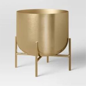 Support de plantes moderne de luxe en métal noir, ensemble de pots de fleurs dorés, pots de plantes sur pied pour la décoration de la maison et du salon - Product Image 2