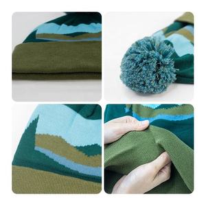 Beanie Woven <b>Warm</b> Bennie <b>Hat</b> Quick Acrylic Winter Custom logo Winter Knitted <b>Hats</b> - Product Image 6