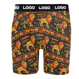 Shorts Bermuda personnalisés mi-taille imprimés patchwork en Spandex/Polyester avec cordon de serrage et poches pour sous-vêtements décontractés pour hommes - Product Image 1