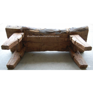 Banco Andre de Madera de Barco Reciclada, Color Original, Diseño Minimalista y Sostenible para Interiores y Exteriores - Product Image 4