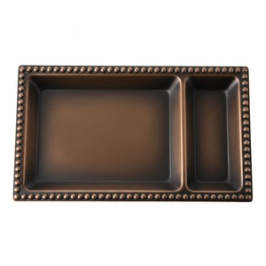 Plateau ovale en métal fait main pour la maison, les hôtels, la table à manger, les fêtes, les apéritifs et les collations, idéal pour les nachos et les sauces. - Product Image 5