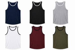<b>Top</b> Trending Men's <b>Navy</b> Blue O-Neck Sleeveless Tank <b>Top</b> Solid Color Knitted Breathable Polyester Eco-Friendly Quick Dry Sporty - Product Image 6