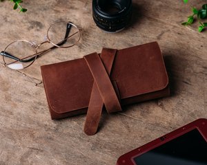 Sturdy Construction Leather Cable Organizer Heavy Duty Cord Holder Earphone Wire Management <b>Desk</b> Storage Box LCO-0108 - Product Image 6
