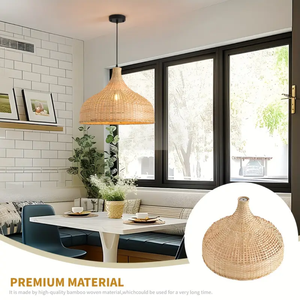 Lampe suspendue en forme de dôme en bambou pour la décoration de la maison, les restaurants, les cafés et l'éclairage intérieur - Product Image 5