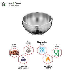 Premium Hammered Stainless Steel <b>Soup</b> <b>Bowl</b> - Product Image 2