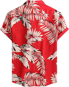 Chemise d'été pour homme à imprimé cocotier, en lin ample, décontractée, infroissable, style plage - Product Image 5