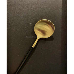 Ensemble de couverts jaune et or, fournitures de restaurant, ensembles de couverts uniques, compatibles lave-vaisselle, faciles à réutiliser et écologiques - Product Image 4