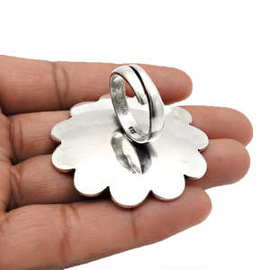 Actual Flower Shape Oxidized <b>Plain</b> 925 Sterling Silver <b>Rings</b> With Multi Ruby Gemstones Wholesaler Silver Bohemian Jewelry - Product Image 3