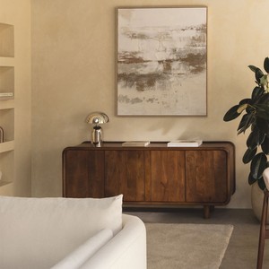 Aparador Vandana Grand Pebble de 175x43 cm en madera de mango Gina - Product Image 1